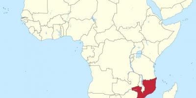 Peta Mozambik africa