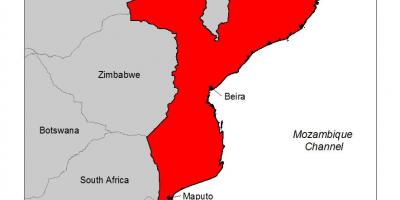 Peta Mozambik malaria