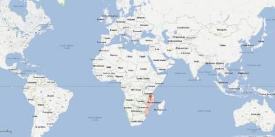 Mozambik pada peta dunia